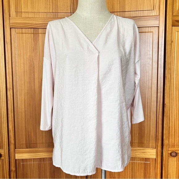 J. Jill Medium Pink Dolman Long Sleeve Shirt Soft Tencel Casual Modest Flowy - Picture 3 of 10